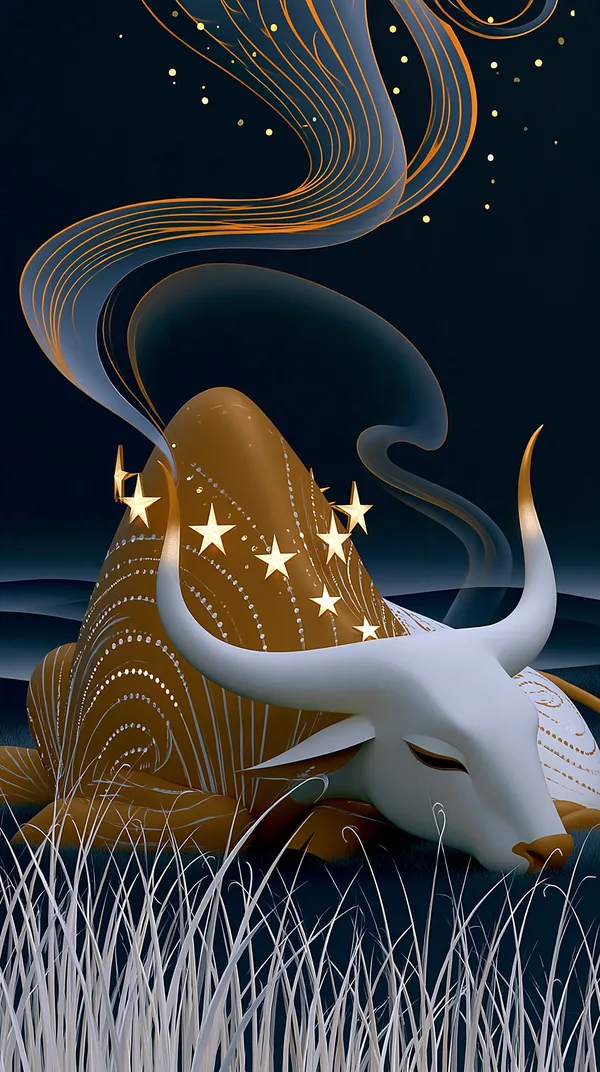 牛 Ox — I Ching Oracle card artwork