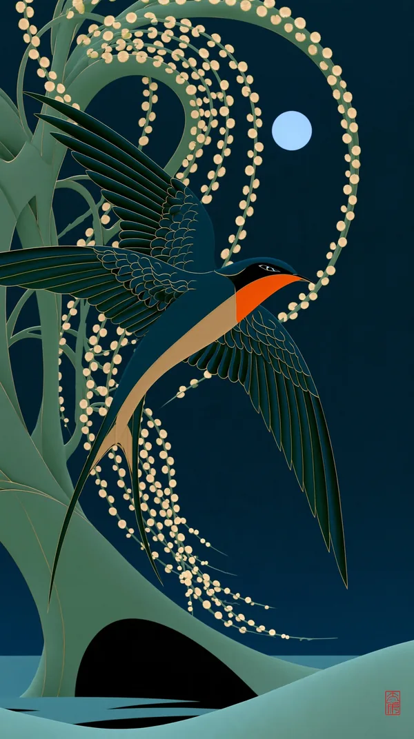春分 Spring Equinox — I Ching Oracle card artwork