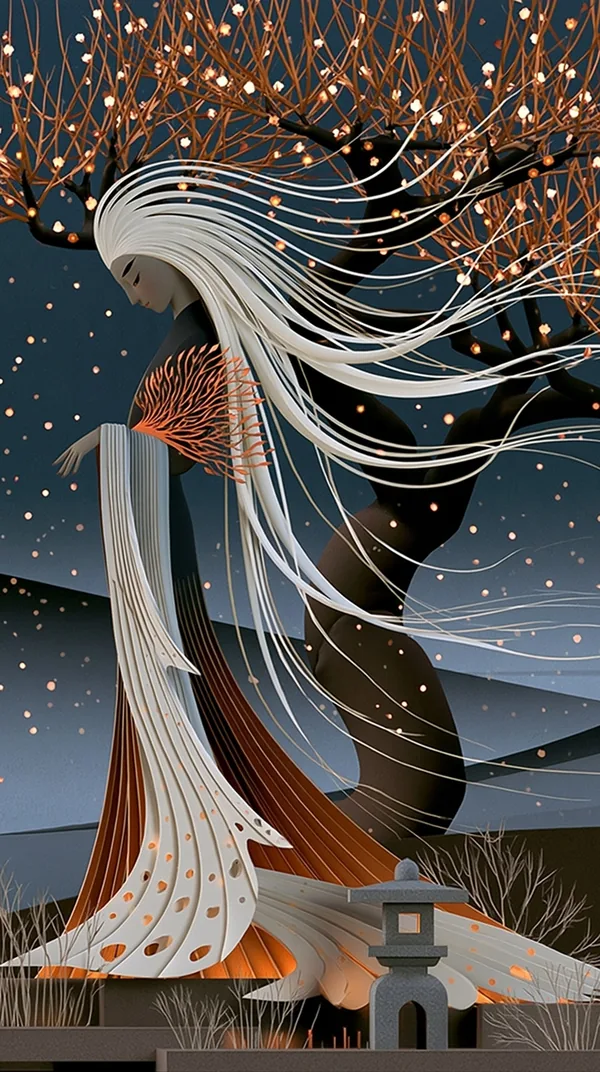 小雪 Minor Snow — I Ching Oracle card artwork